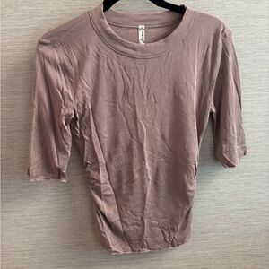 Free People Brown Short Sleeve Tee